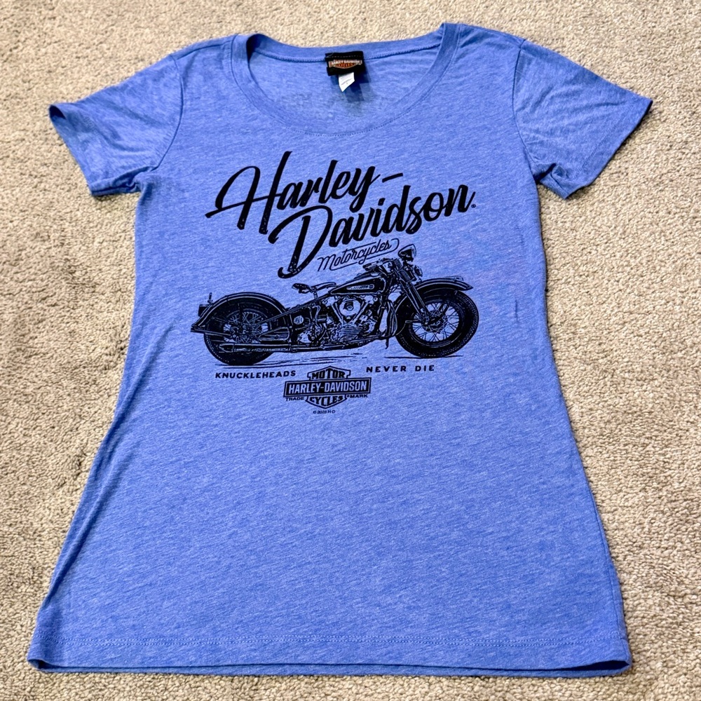 Harley-Davidson Tee Motorcycle Engine Knuckleheads Never Die Rattlesnake WA Sz S